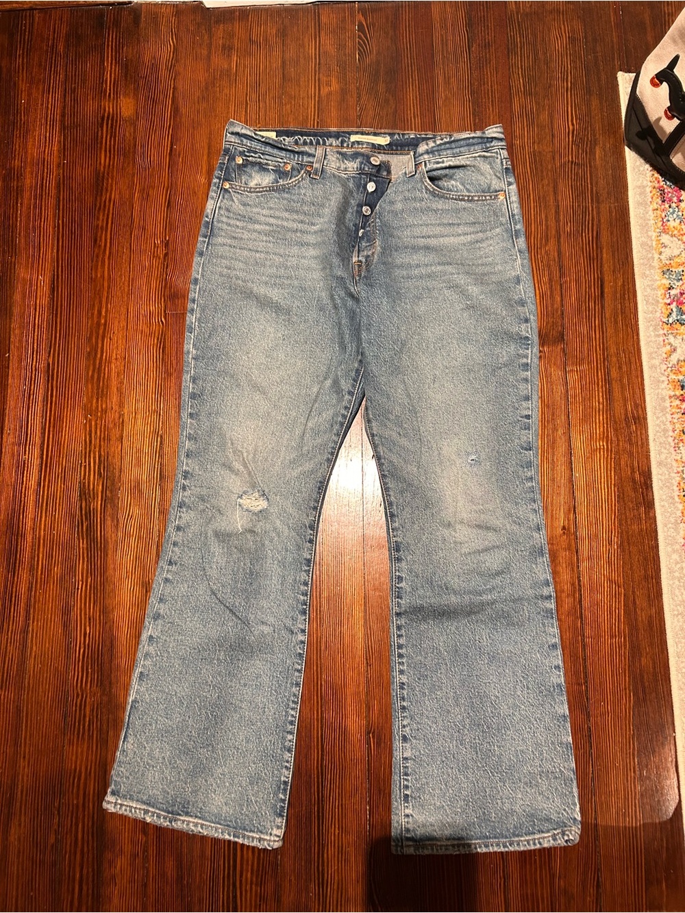 Levi's Light Blue Bootcut Jeans with Button Fly